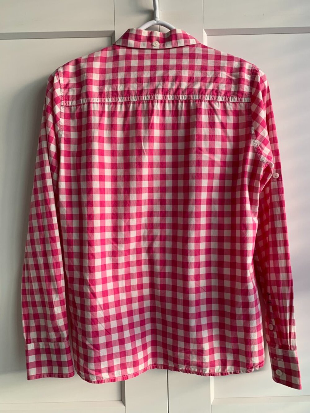 Patagonia Long Sleeve Pink plaid Shirt 100% organic Cotton Women's Size 6 - Picture 2 of 8
